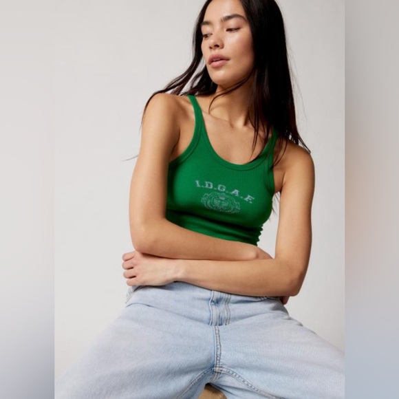 Urban Outfitters IDGAF 90s/Y2K-Ish Crop Top Size Large-Like New - Picture 2 of 6